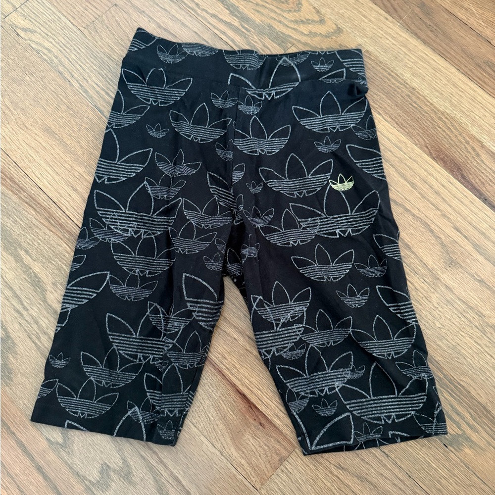Women’s Adidas Black Shorts with Logo Pattern
